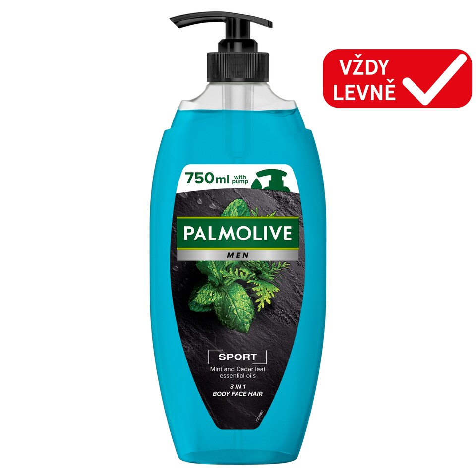 Obrázek 1 pro produkt Palmolive For Men Revitalizing Sport sprchový gel 3v1 750ml

