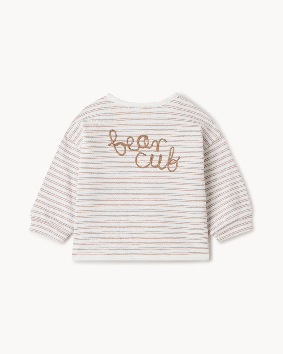 image 1 of F&F Baby 3-Piece Cotton Rich Printed Bear Set in Tan