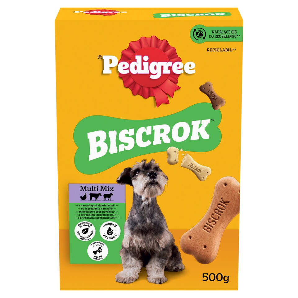 Pedigree Biscrok Multi zmes kuracie, hovädzie a jahňacie príchute 500 g