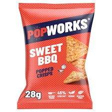 Popworks Sweet BBQ Grab Bag Popped Crisps 28g