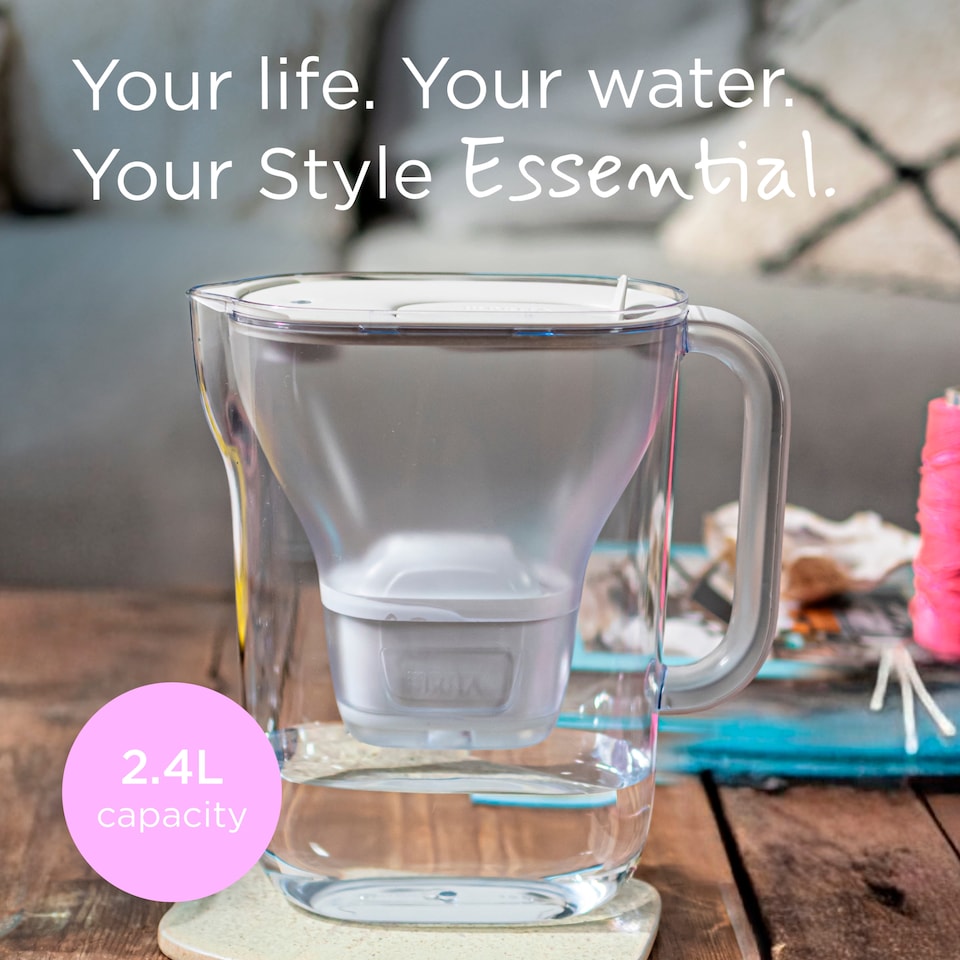 image 1 of BRITA Maxtra PRO Style Essentials White Water Filter Jug 2.4L