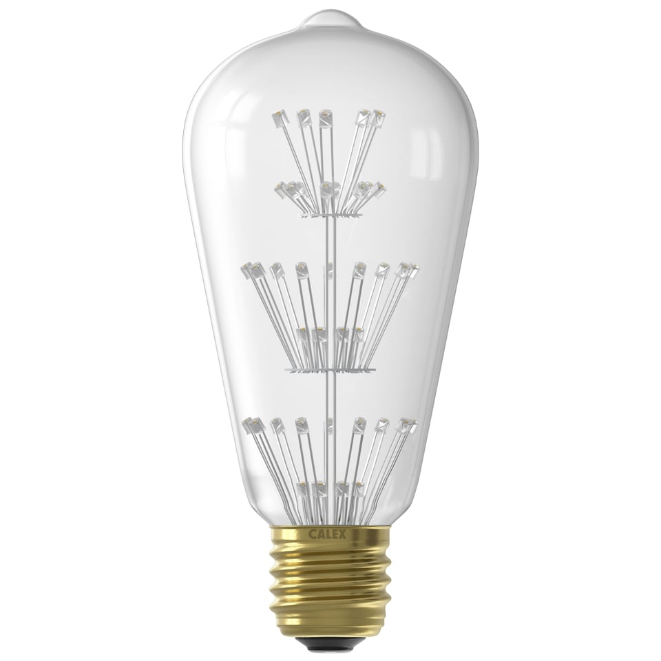 image 1 of Calex Decorative Clear E27 Led Rustic Bulb