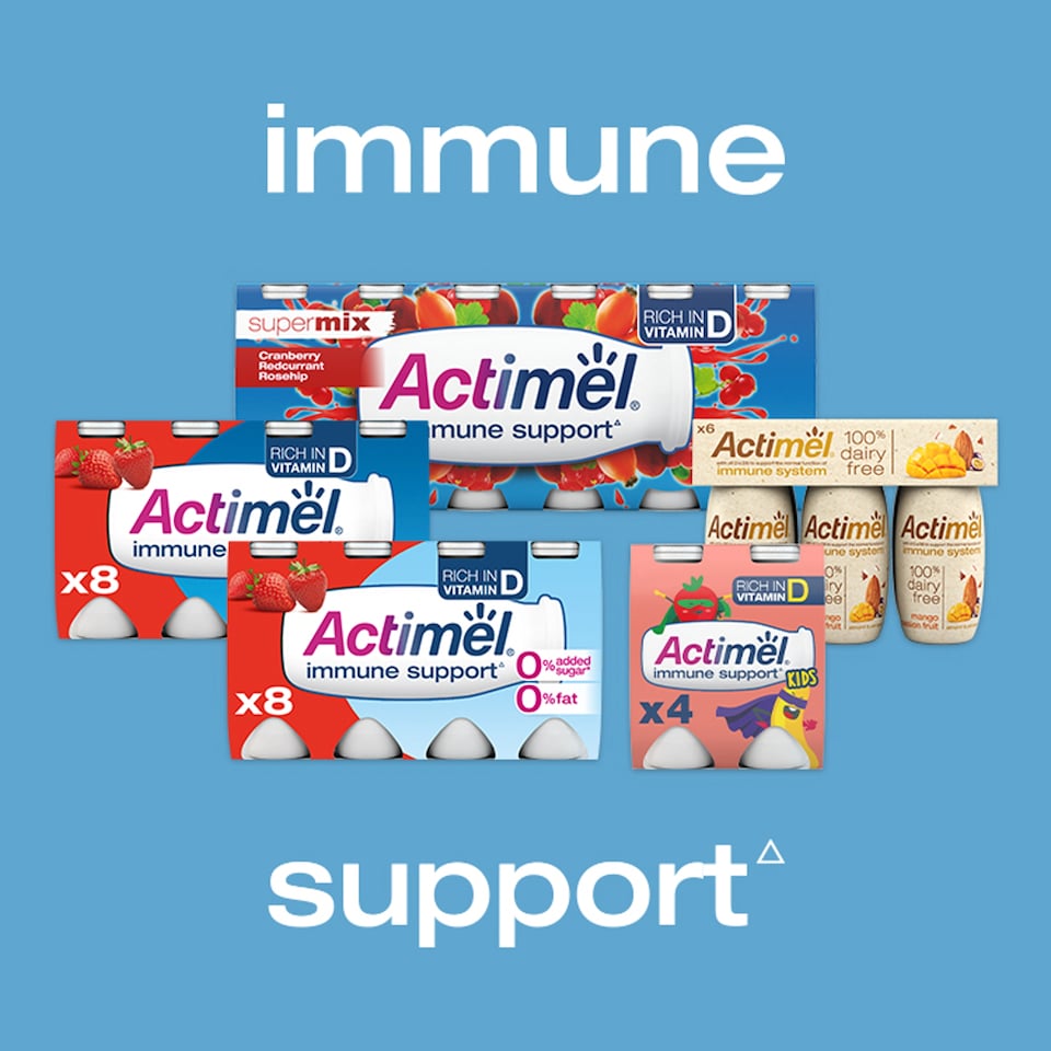 image 1 of Actimel Multifruit Fat Free Immunity Live Yoghurt Drink Multipack 8x100g