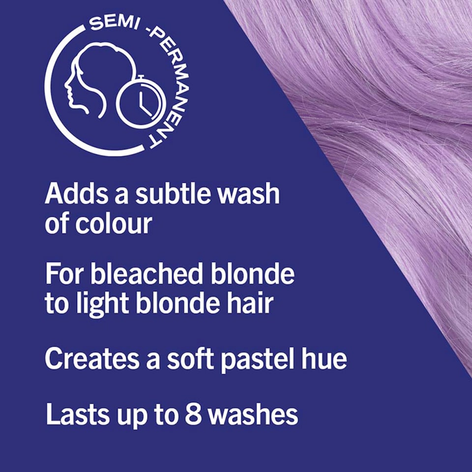 image 1 of Schwarzkopf Brights Pretty Pastels Lilac Semi Permanent