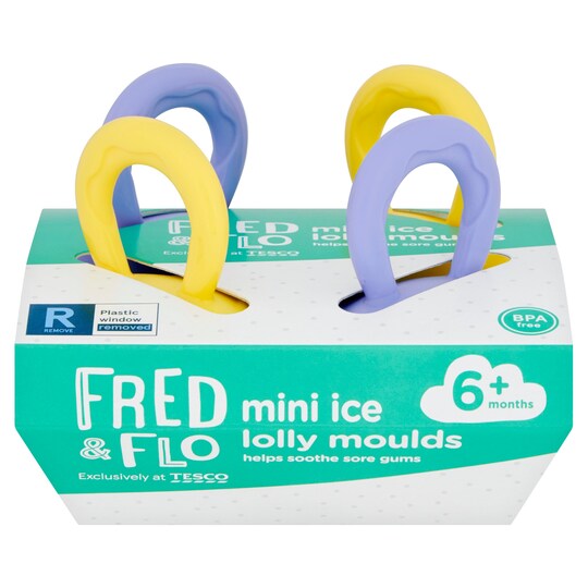 Fred & Flo Baby Ice Lolly Moulds 4 Pack Tesco Groceries