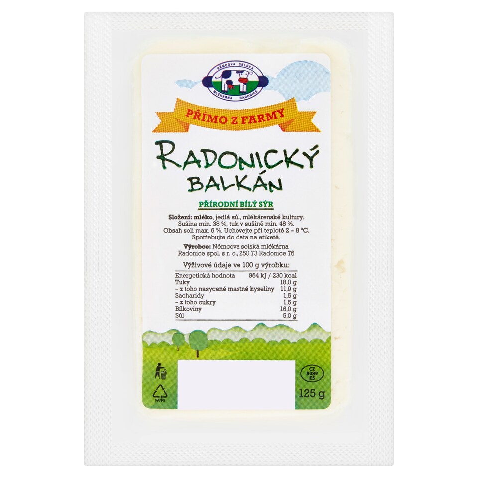 Mlékárna Radonice Radonický balkán 125g