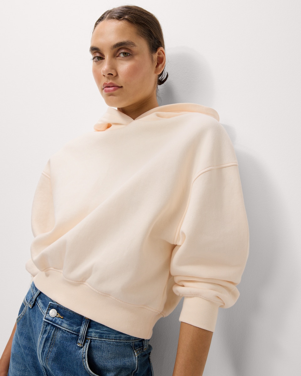 image 1 of F&F Cotton Rich Oversized Fit Hoodie in Cream