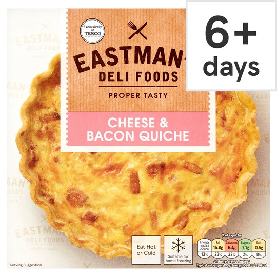 Eastmans Cheese & Bacon Quiche 400G Tesco Groceries