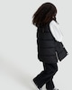image 2 of F&F Girls Hooded Puffer Shower Resistant Gilet in Black