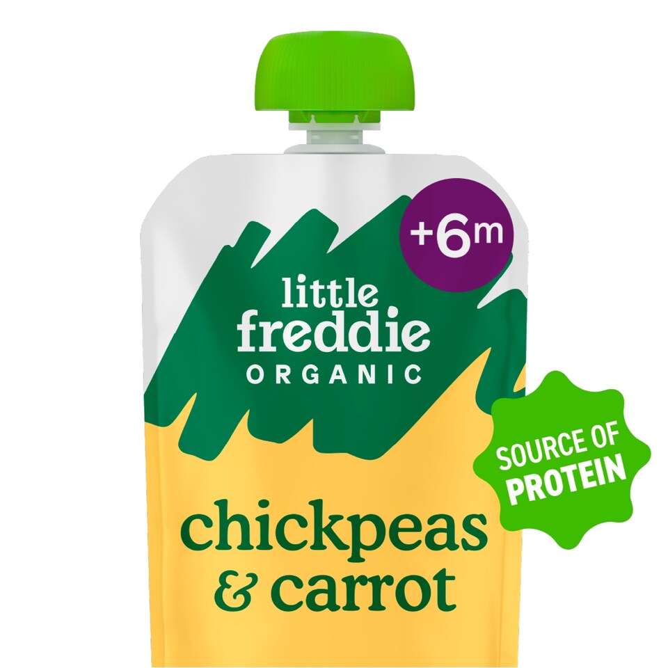 image 1 of Little Freddie Organic Carrot, Chickpea & Tomato Baby Food 6m+ 100g