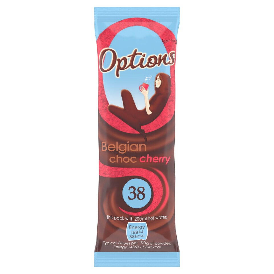Options Belgian Choc Cherry Sachet 11g