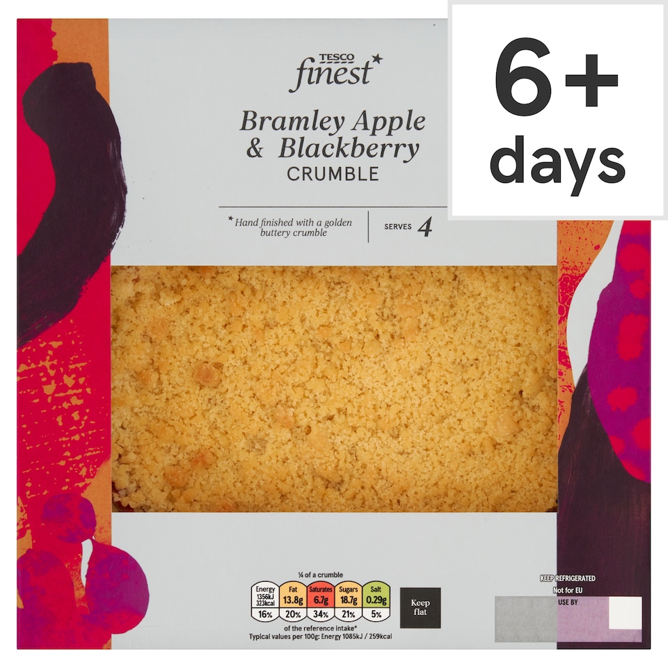 Tesco Finest Bramley Apple & Blackberry Crumble