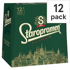 Staropramen Premium Czech Style Pilsner Lager Beer Bottle 12 x 330ml