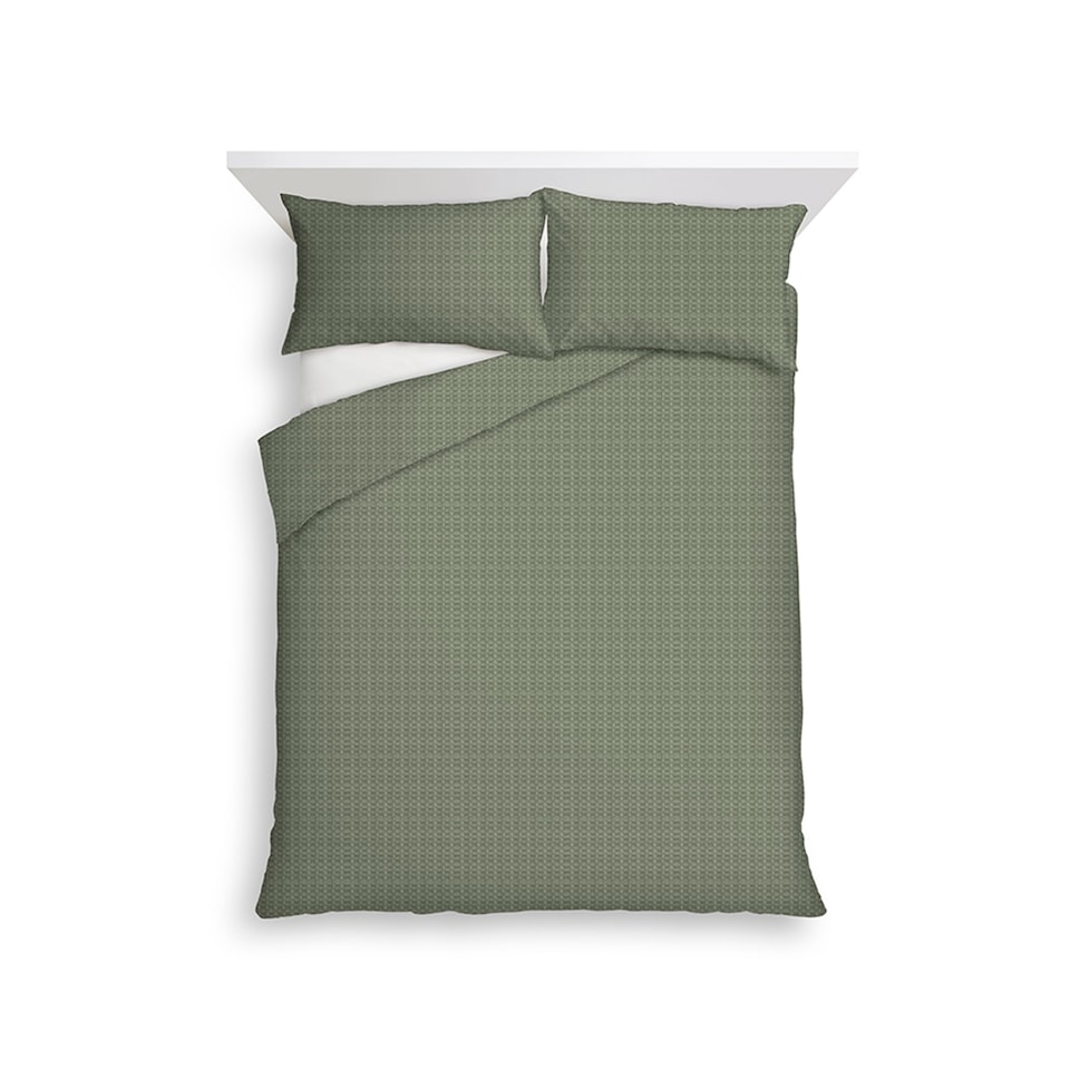 F&F Home Olive Green Waffle Duvet Double
