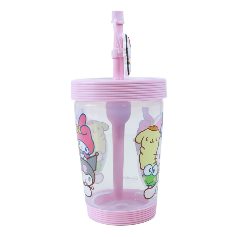 image 1 of Hello Kitty & Friends Water Bottle Straw Cup 450ml