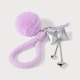 image 3 of Paperchase Lilac Pom Pom Keyring