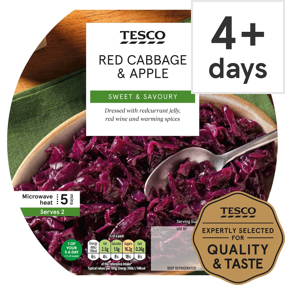 Tesco Red Cabbage & Apple 300G