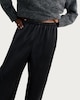 image 1 of F&F Satin Wide Leg Cuffed Trousers in Black