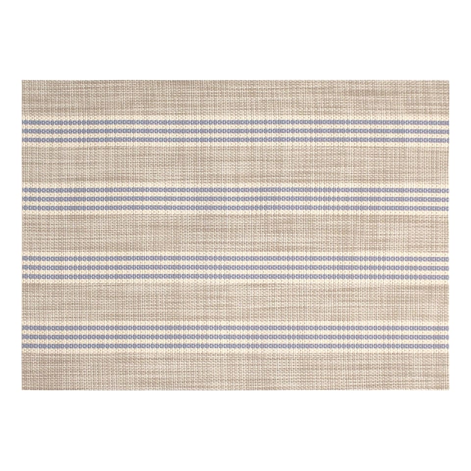 image 1 of F&F Home Stone Blue Stripe Placemat 2 Pack