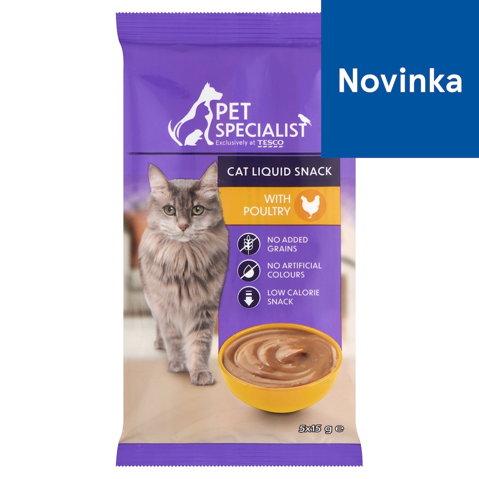 Pet Specialist Cat Liquid Snack with Poultry 5 x 15 g (75 g)