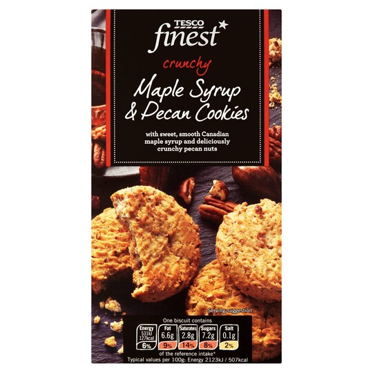 Tesco Finest Maple & Pecan Cookies 200G Tesco Groceries