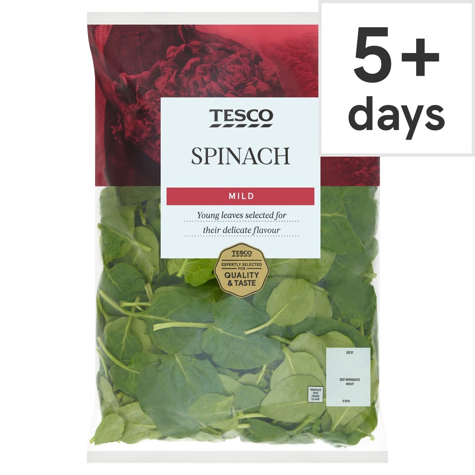 Tesco Spinach Mild 350g