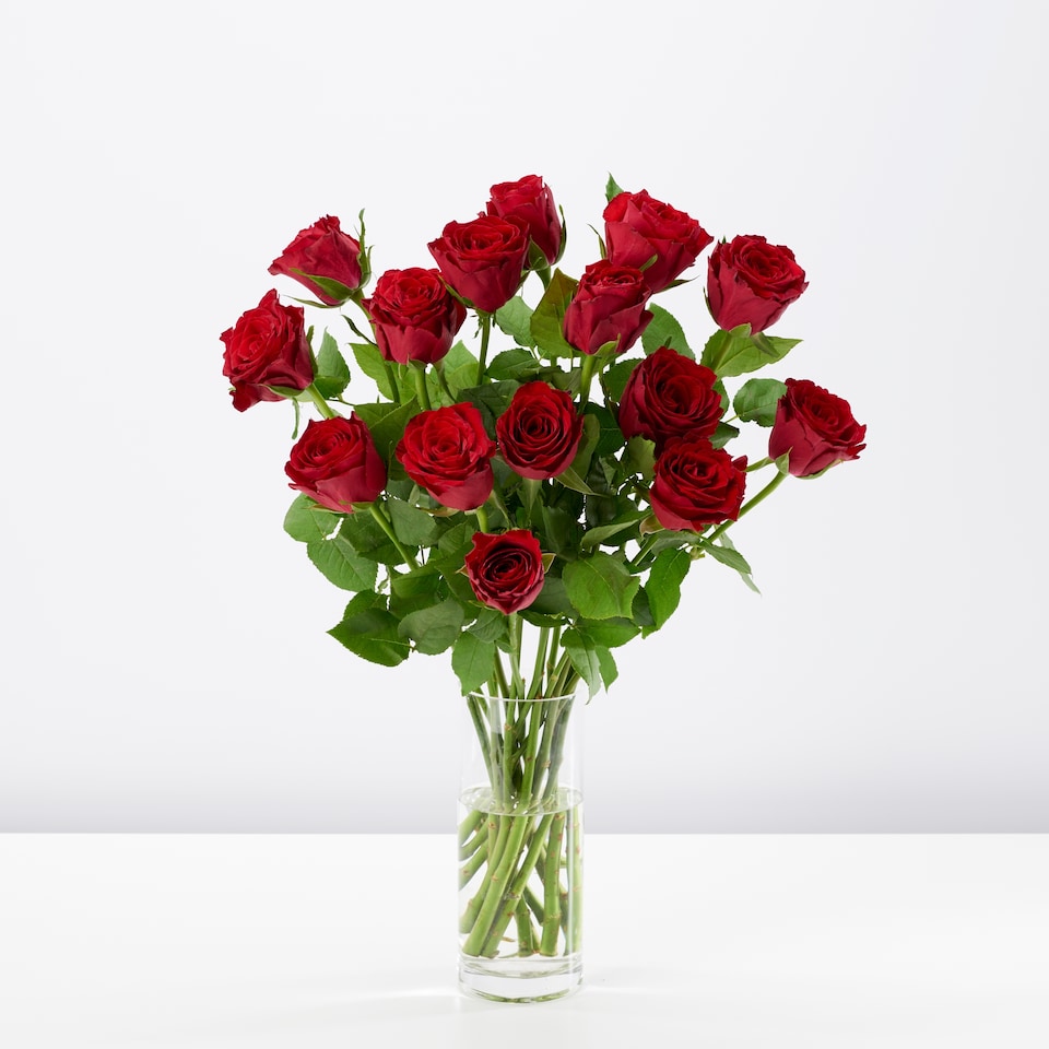 image 1 of Tesco Red & Orange Roses Flowers Bouquet