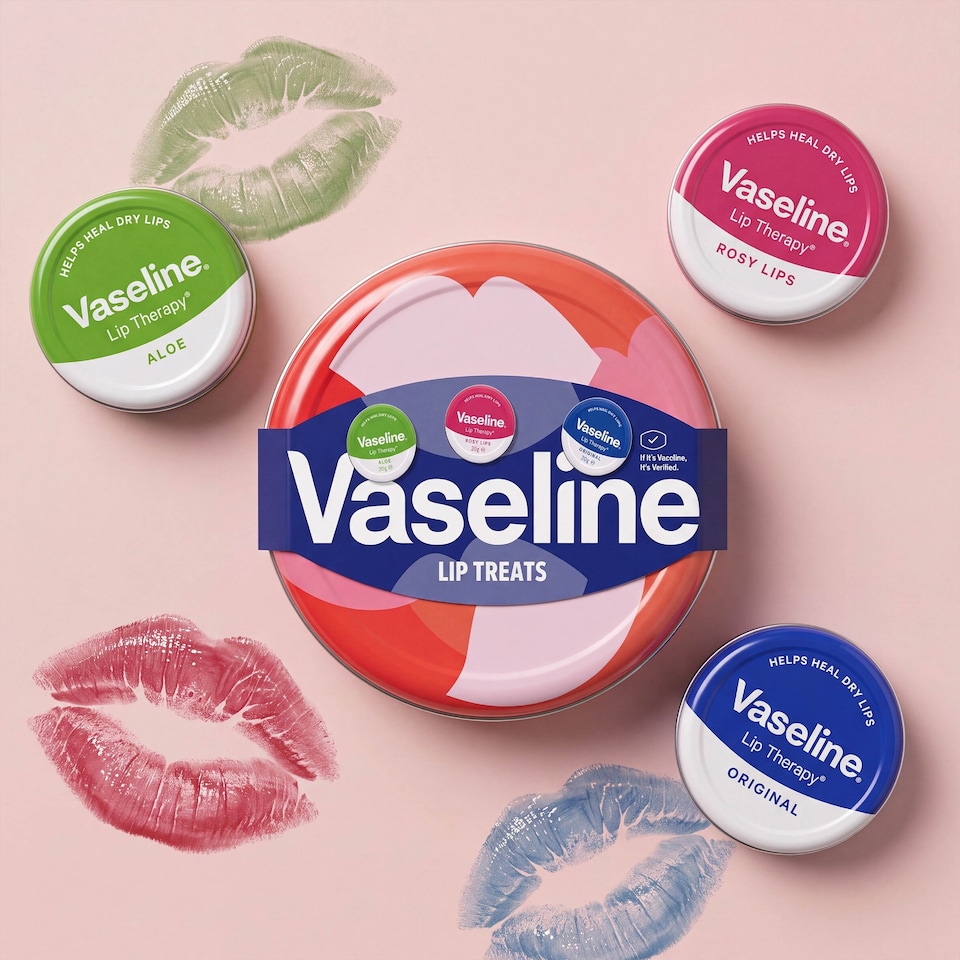 image 1 of Vaseline Lip Treats Tin Gift Set