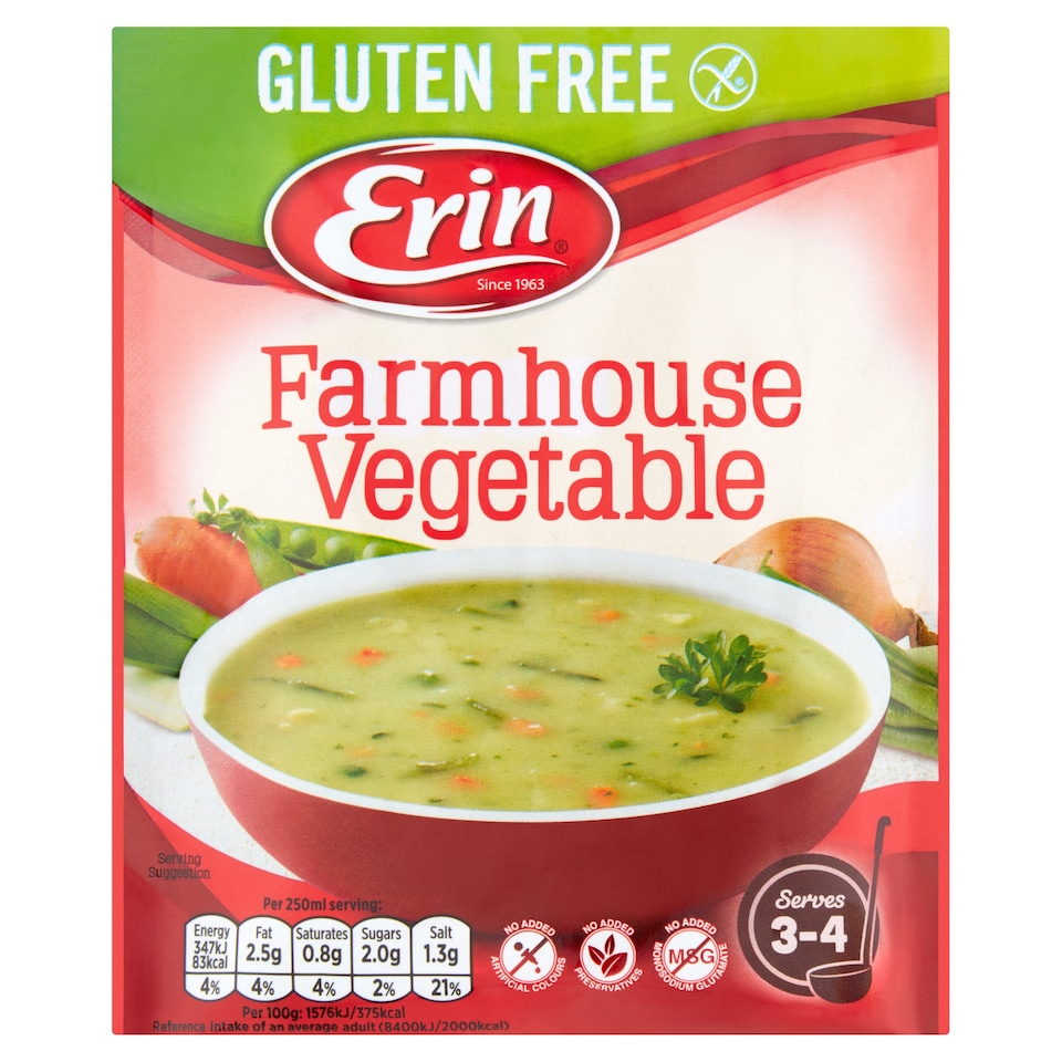 Erin Farmhouse Vegetable Soup Gluten Free 75G