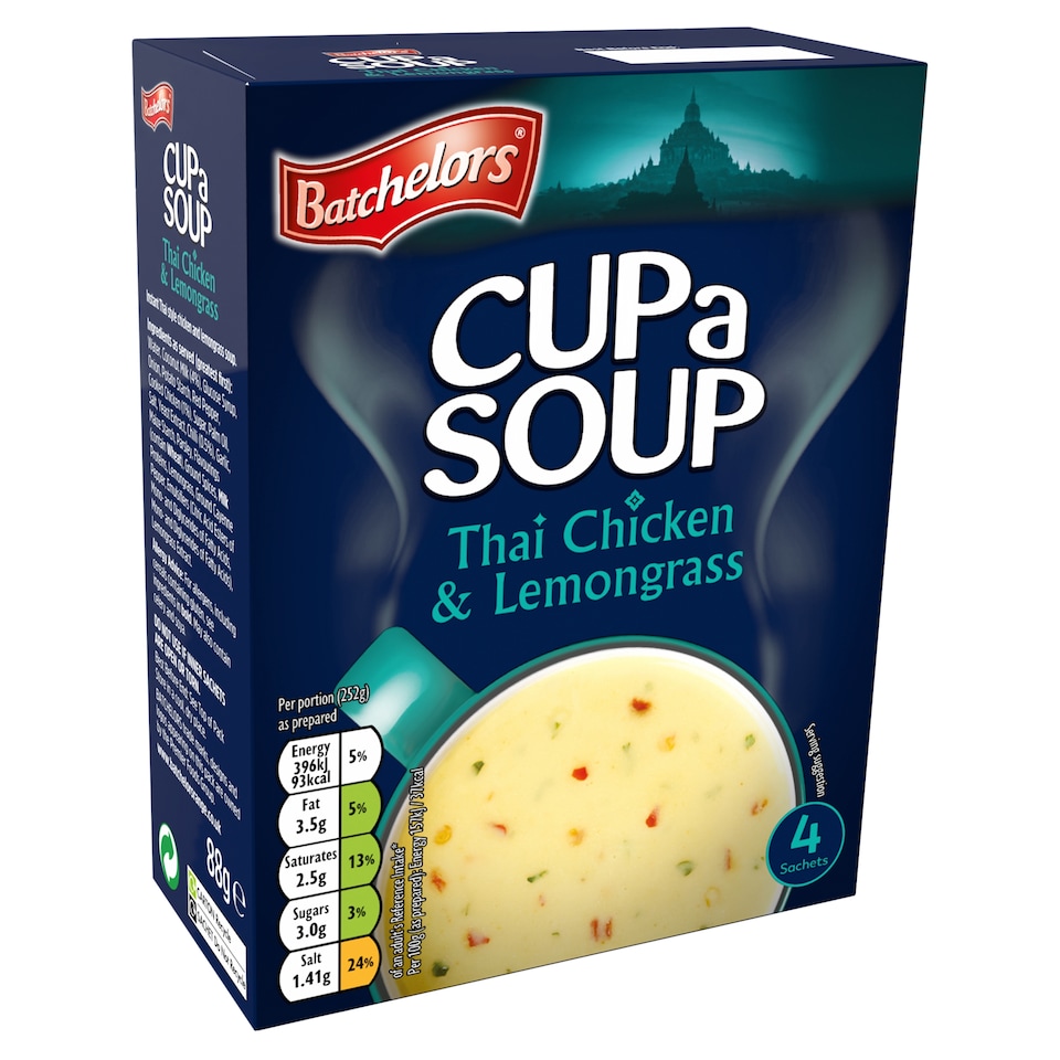 image 1 of Batchelors Cup A Soup Thai Chicken Lemongrass 4 Sachets 88G