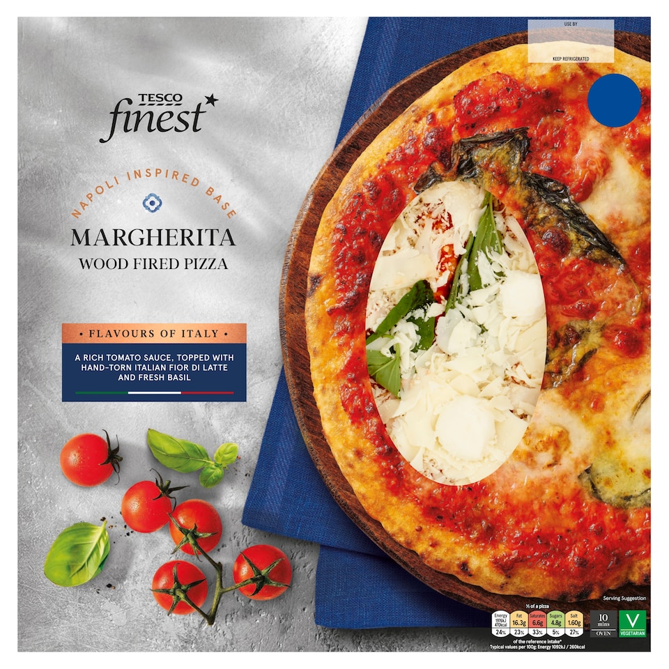 image 1 of Tesco Finest Margherita Wood Fired Pizza 410g