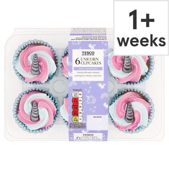 Tesco Unicorn Cupcakes 6 Pack Tesco Groceries