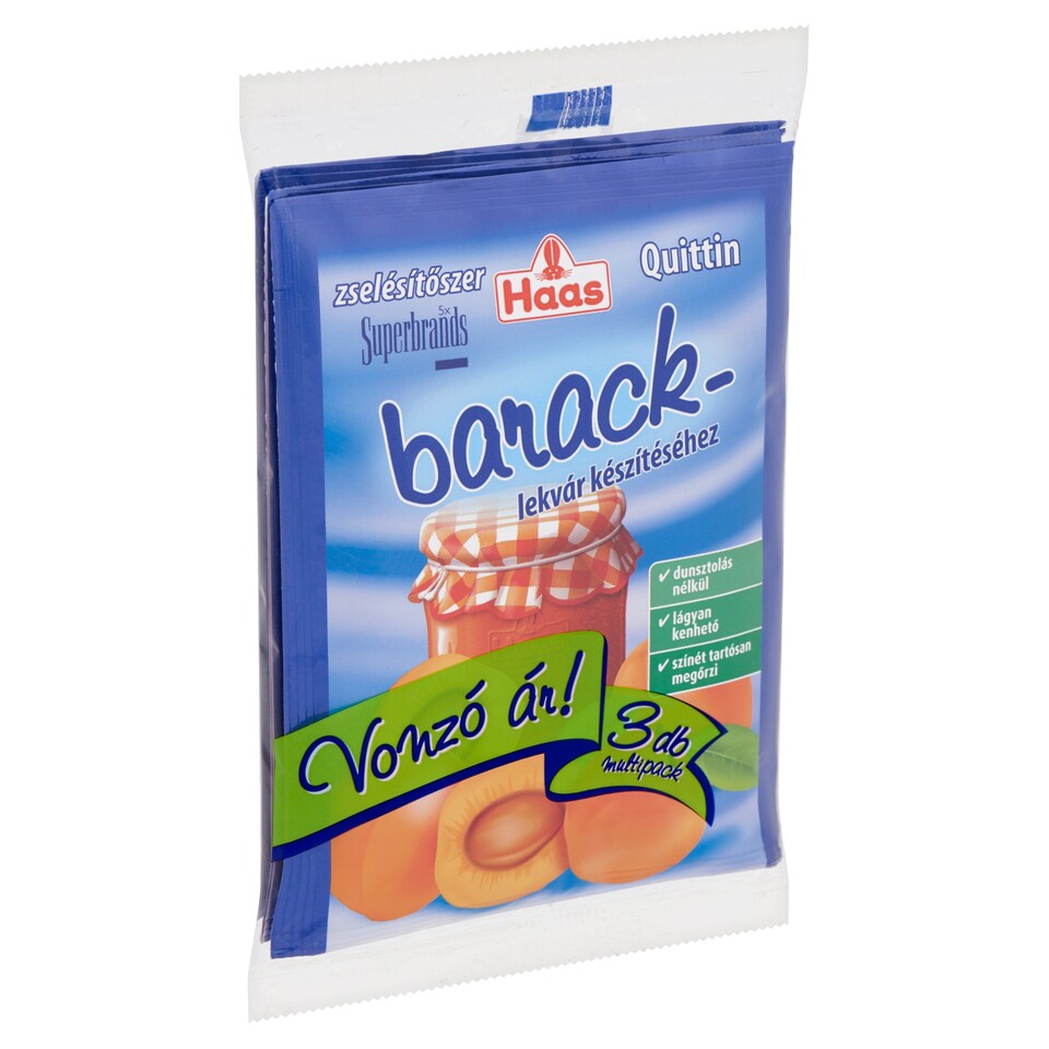 Haas Quittin zselésítőszer baracklekvár készítéséhez 3 x 25 g  1. kép
