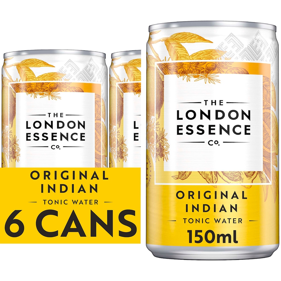 image 1 of London Essence Original Indian Tonic Water Cans 6x150ml