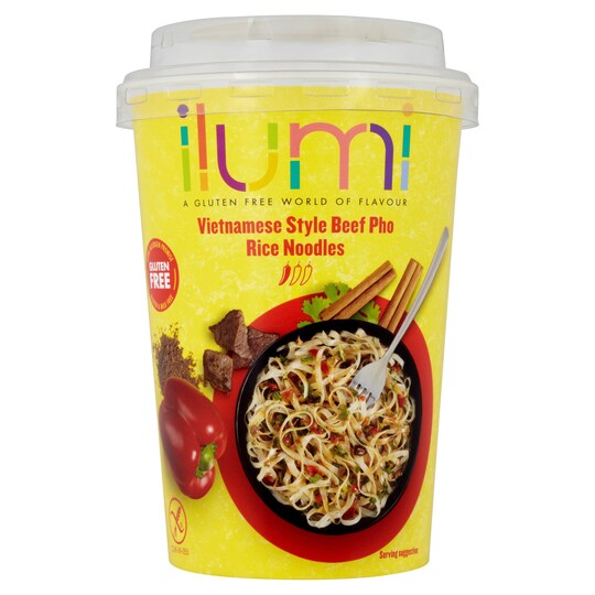 Ilumi Vietnamese Style Beef Pho Rice Noodles 74G Tesco Groceries