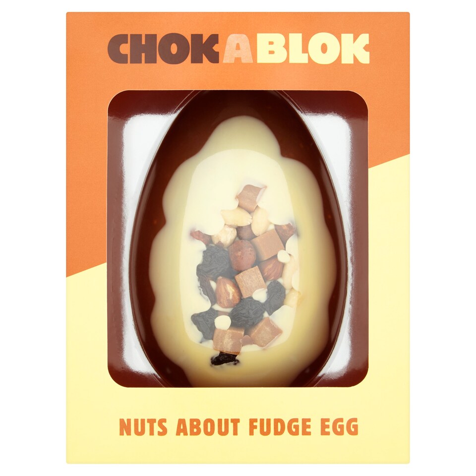 image 1 of CHOKABLOK NUTS ABOUT FUDGE EASTER EGG 300G
