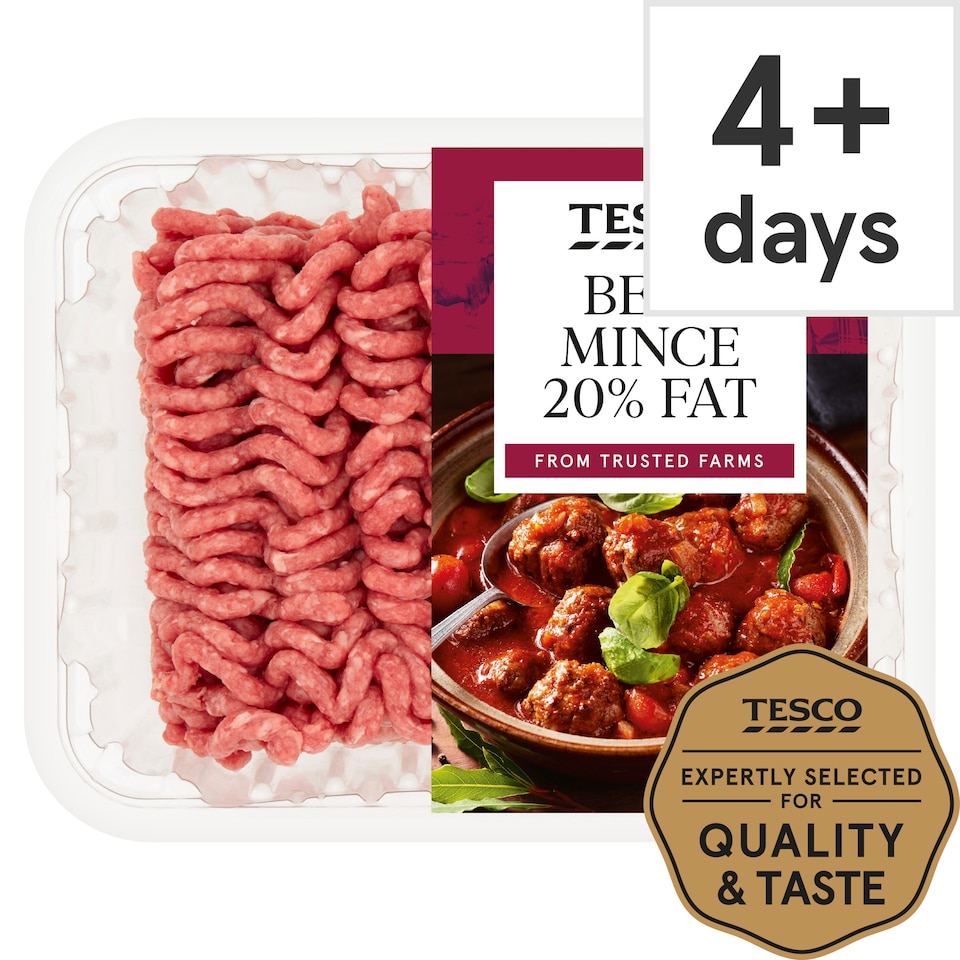Tesco Beef Mince 20% Fat 500g