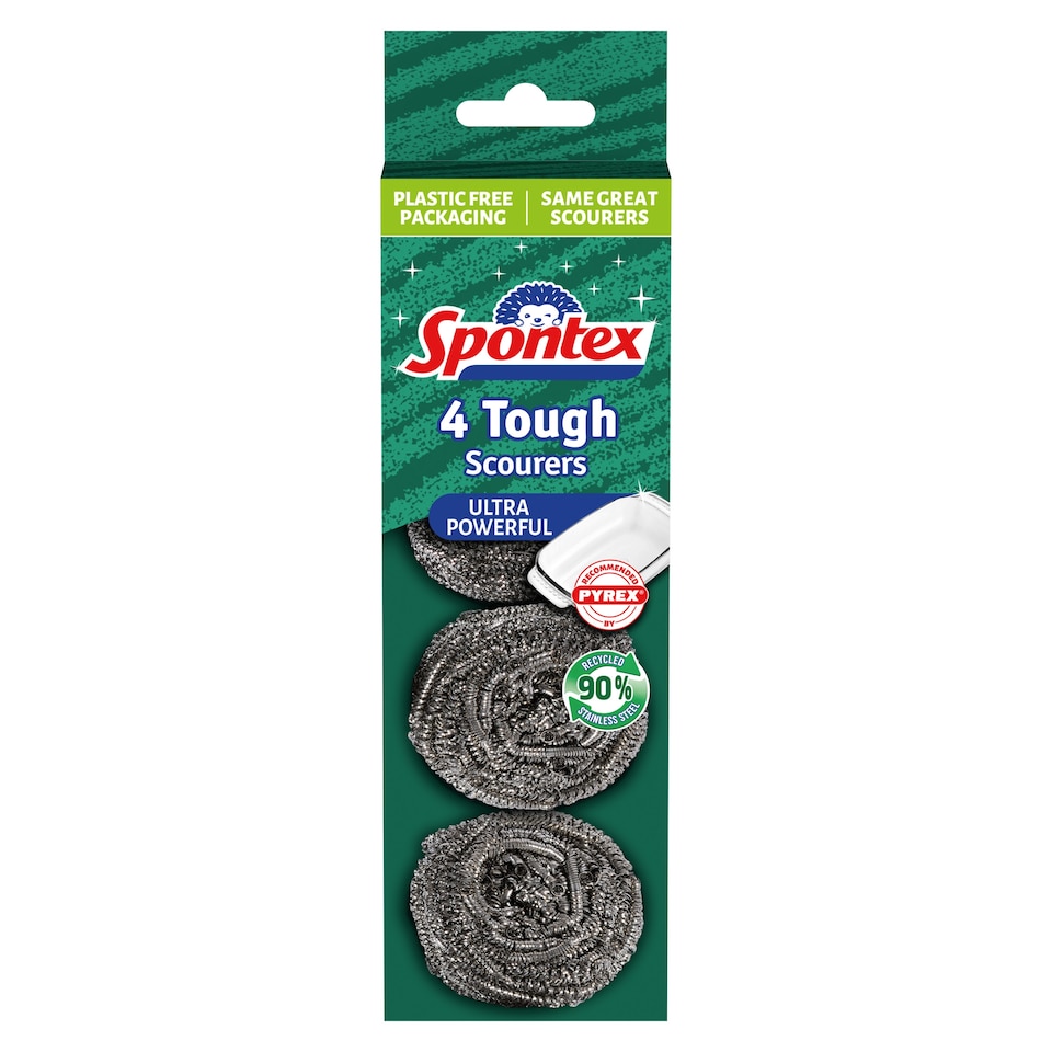 image 1 of Spontex Tough Scourers 4 Pack