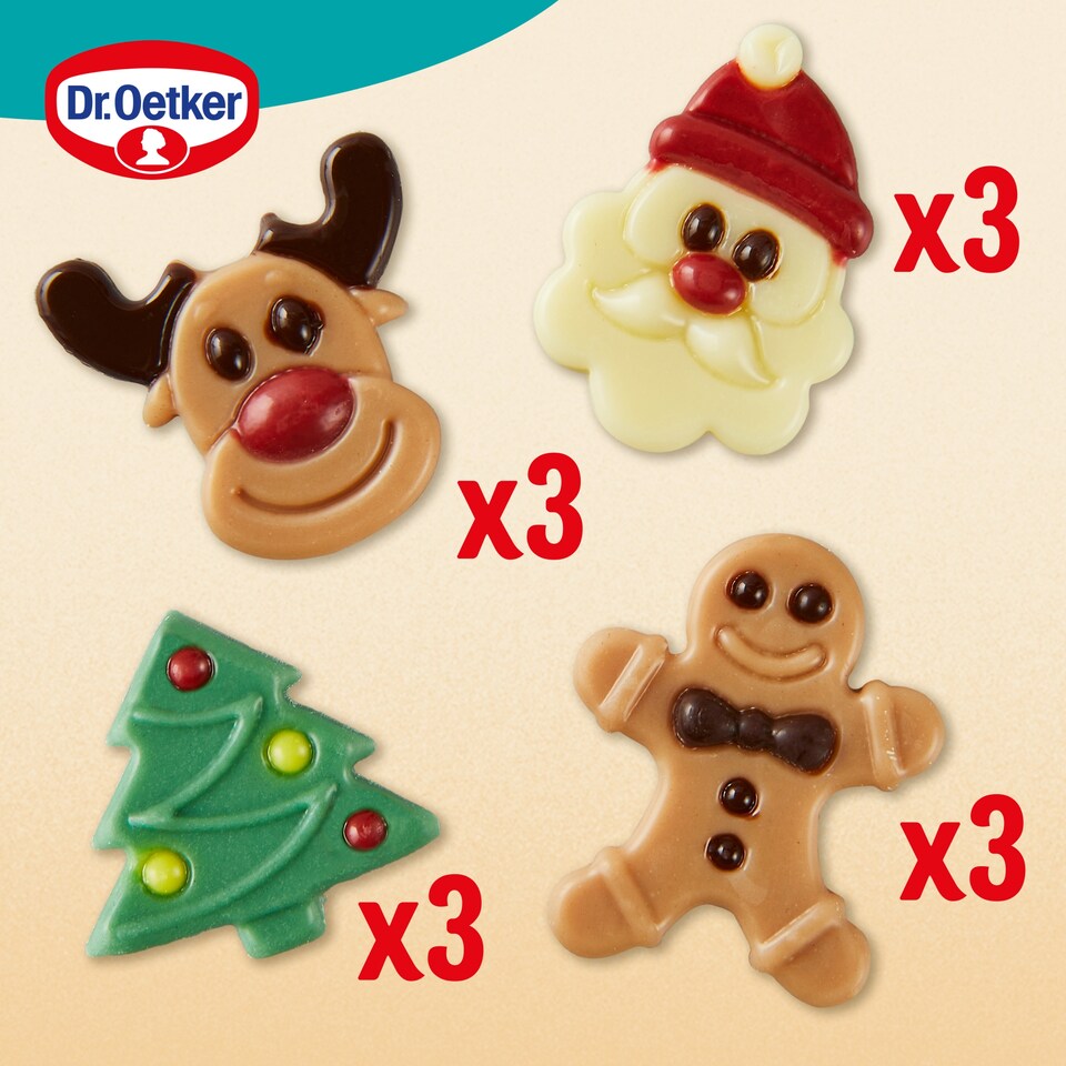 image 1 of Dr. Oetker Chocolatey Christmas Decorations 14g