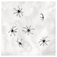 image 2 of Halloween White Spider Web with Black Spiders