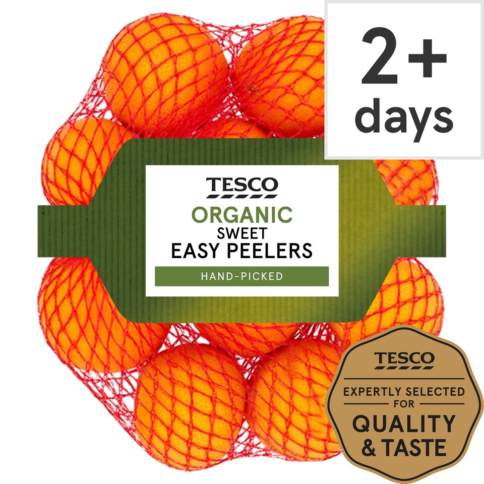 Tesco Organic Sweet Easy Peeler Minimum 4 Pack Tesco Groceries