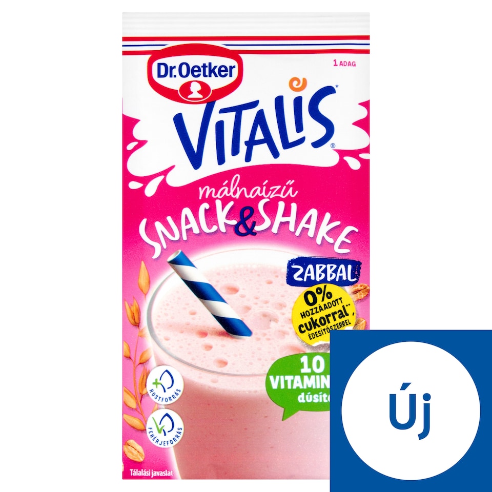 Dr. Oetker Snack&Shake málnízű italpor 21 g