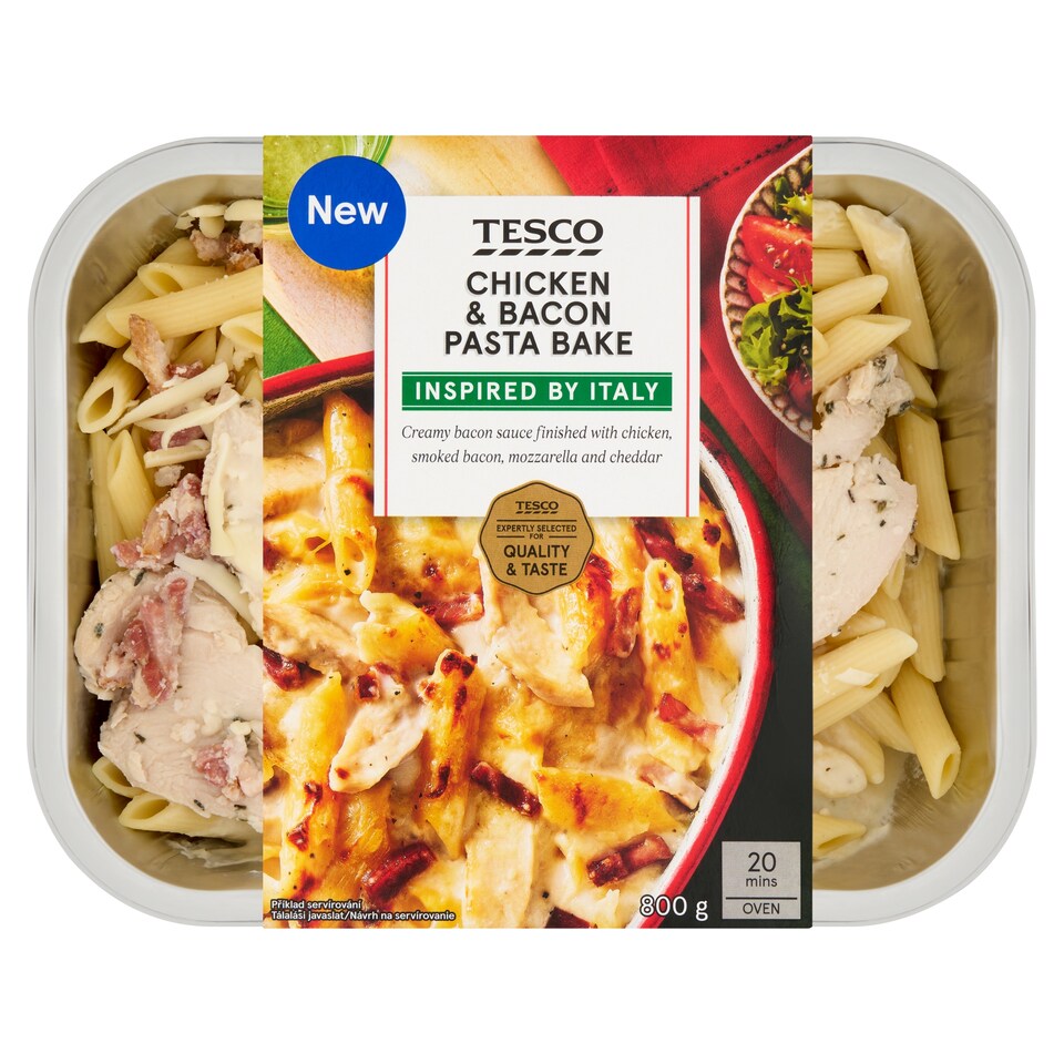 Tesco Chicken & Bacon Pasta Bake 800 g