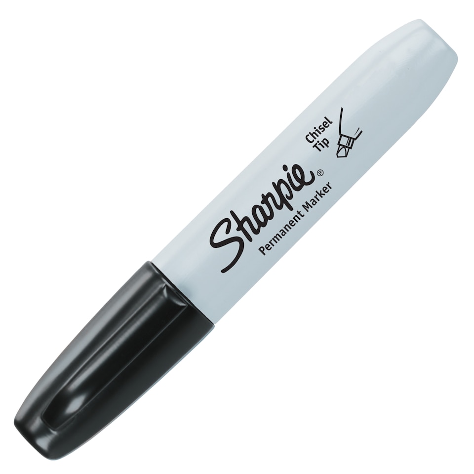 image 1 of Sharpie Permanent Markers, Chisel Tip, Black, 2 Count