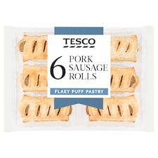 Tesco 6 Sausage Rolls 360G