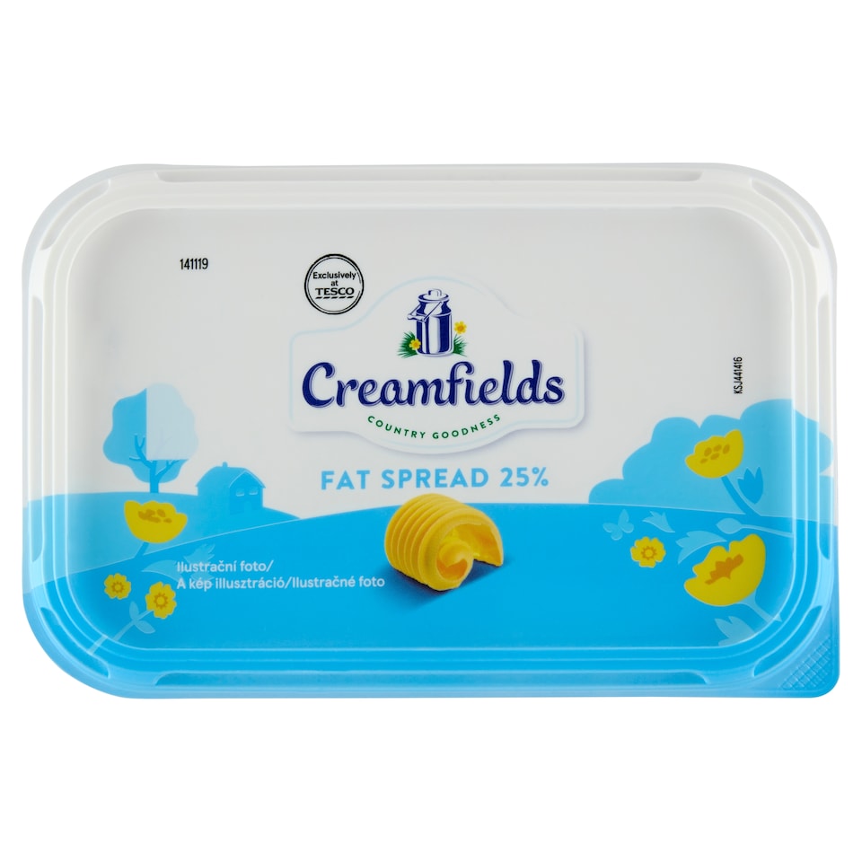 Tesco Creamfields Fat Spread 25% 500g