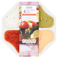 Tesco 4 Tex Mex Dips 428G