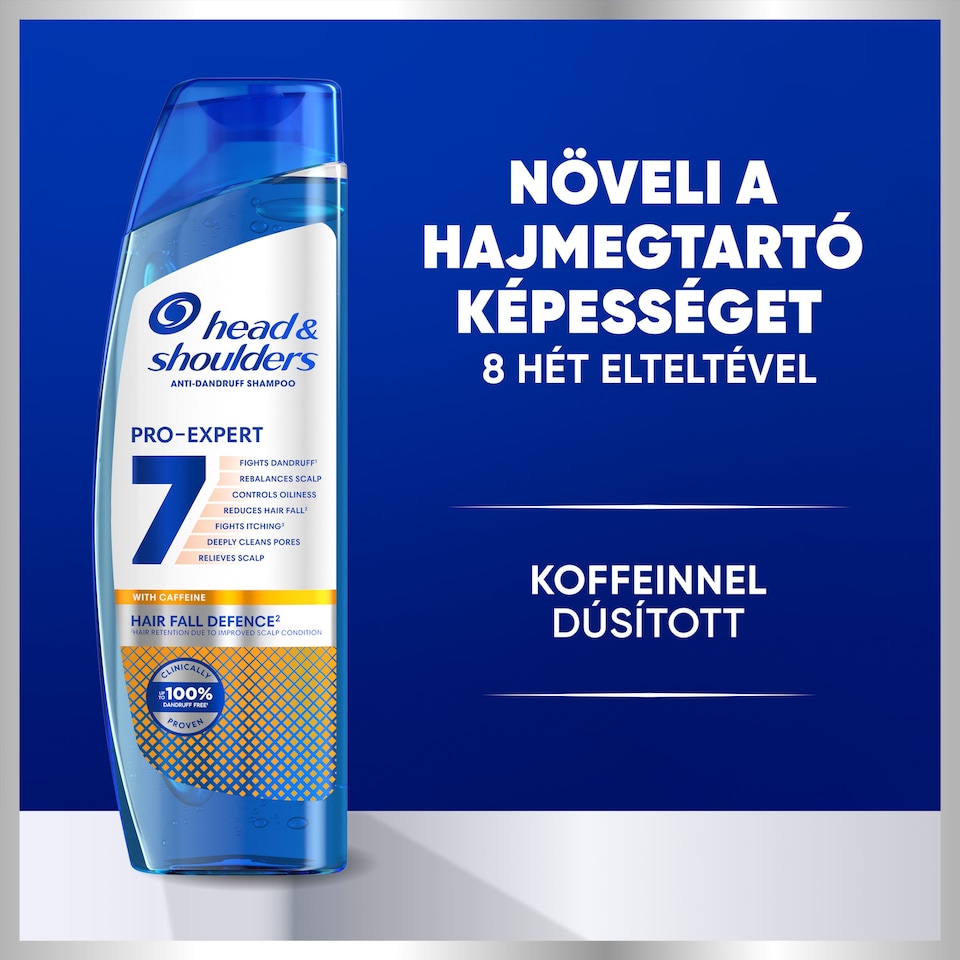 Head & Shoulders Pro-Expert 7 korpásodás és hajhullás elleni sampon koffeinnel 250ml 1. kép