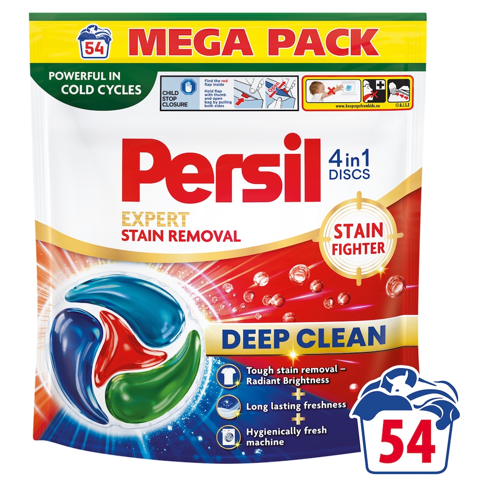 Persil Discs 4in1 Deep Clean Expert Stain Removal prací prostředek 54 praní 54 x 17g (918g)