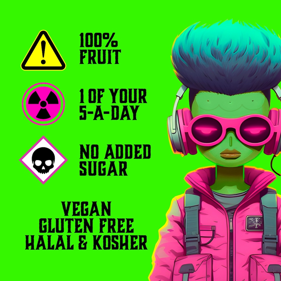 image 1 of Zombie Sours Fruit Bar Variety Multipack 4x25g